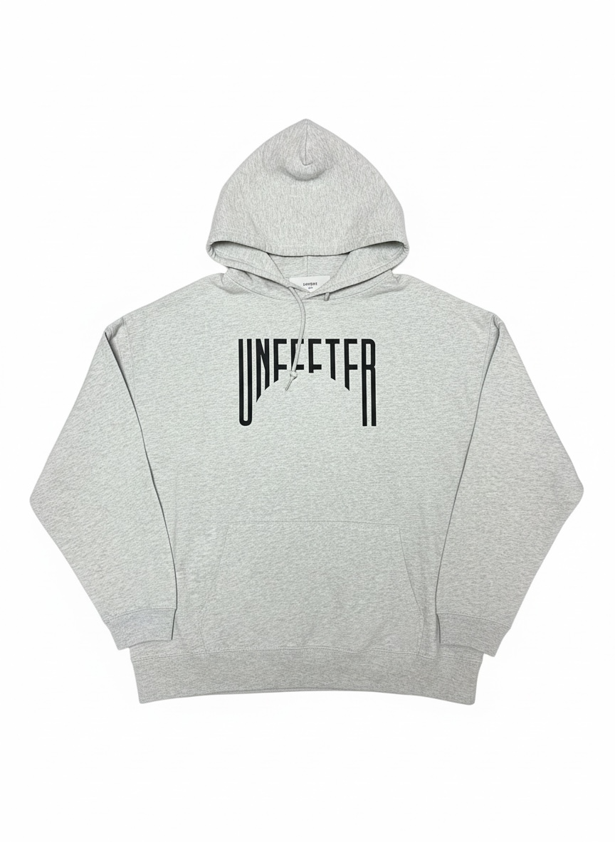 HOODED SWEAT" ZIPPO" GRAY