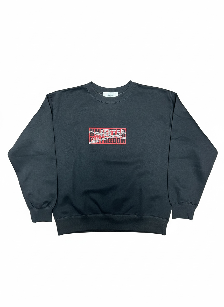 CREWNECK SWEAT "GUN LOCK" CHARCOAL GRAY